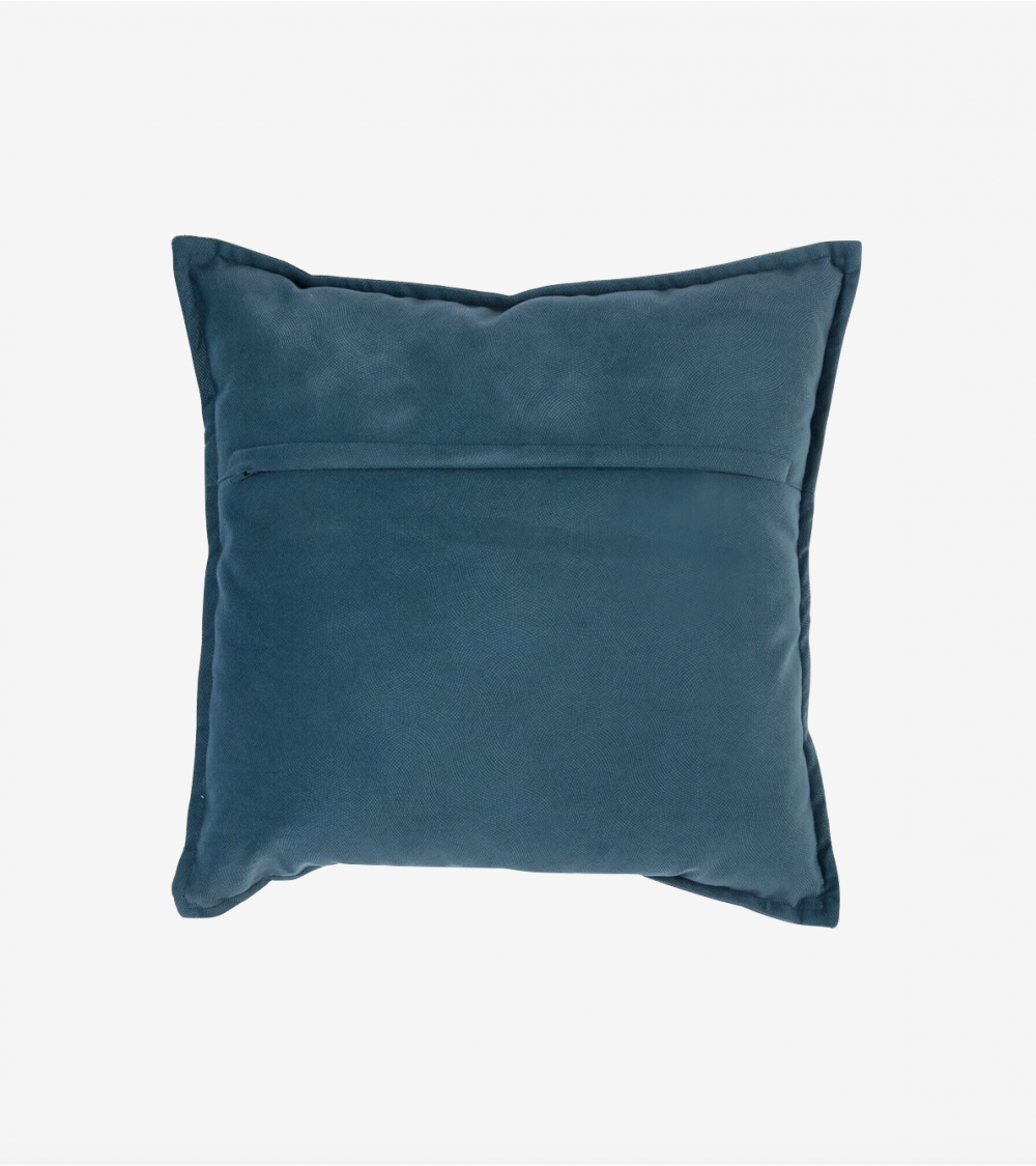 dos coussin bleu