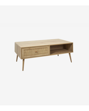 table-basse-rotin-bois