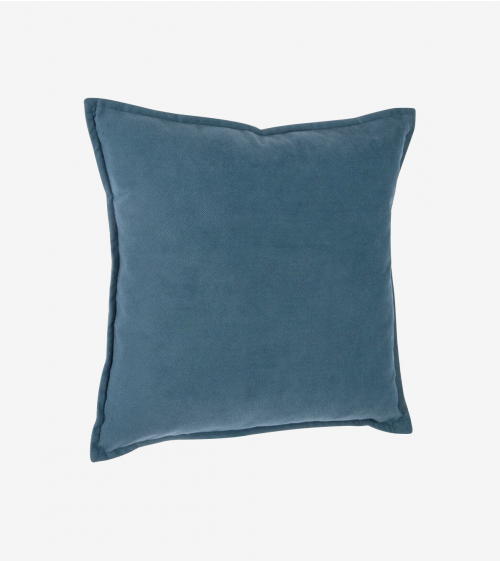 coussin bleu paon