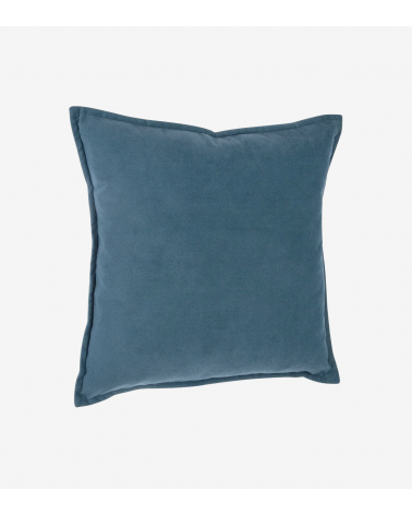 coussin bleu paon