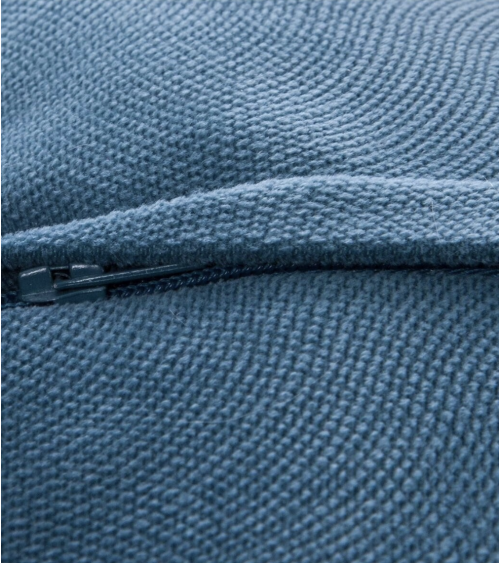 fermeture coussin bleu