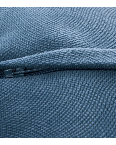 fermeture coussin bleu