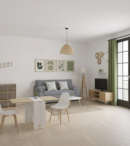 Pack de meuble studio scandinave avec mobilier complet design nordique