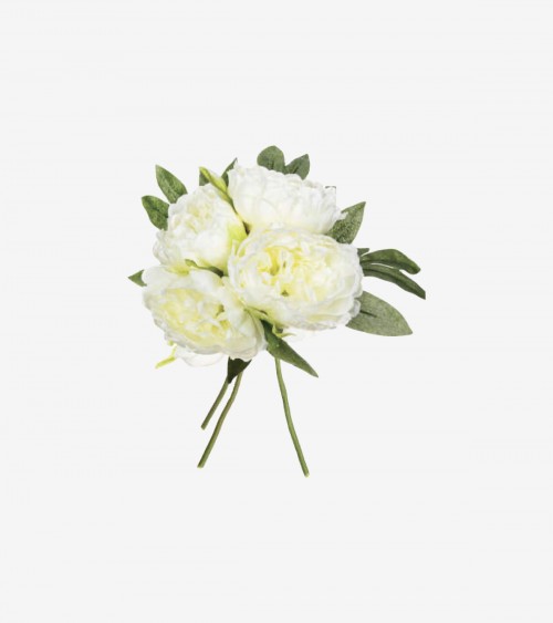 Bouquet 4 pivoines blanches