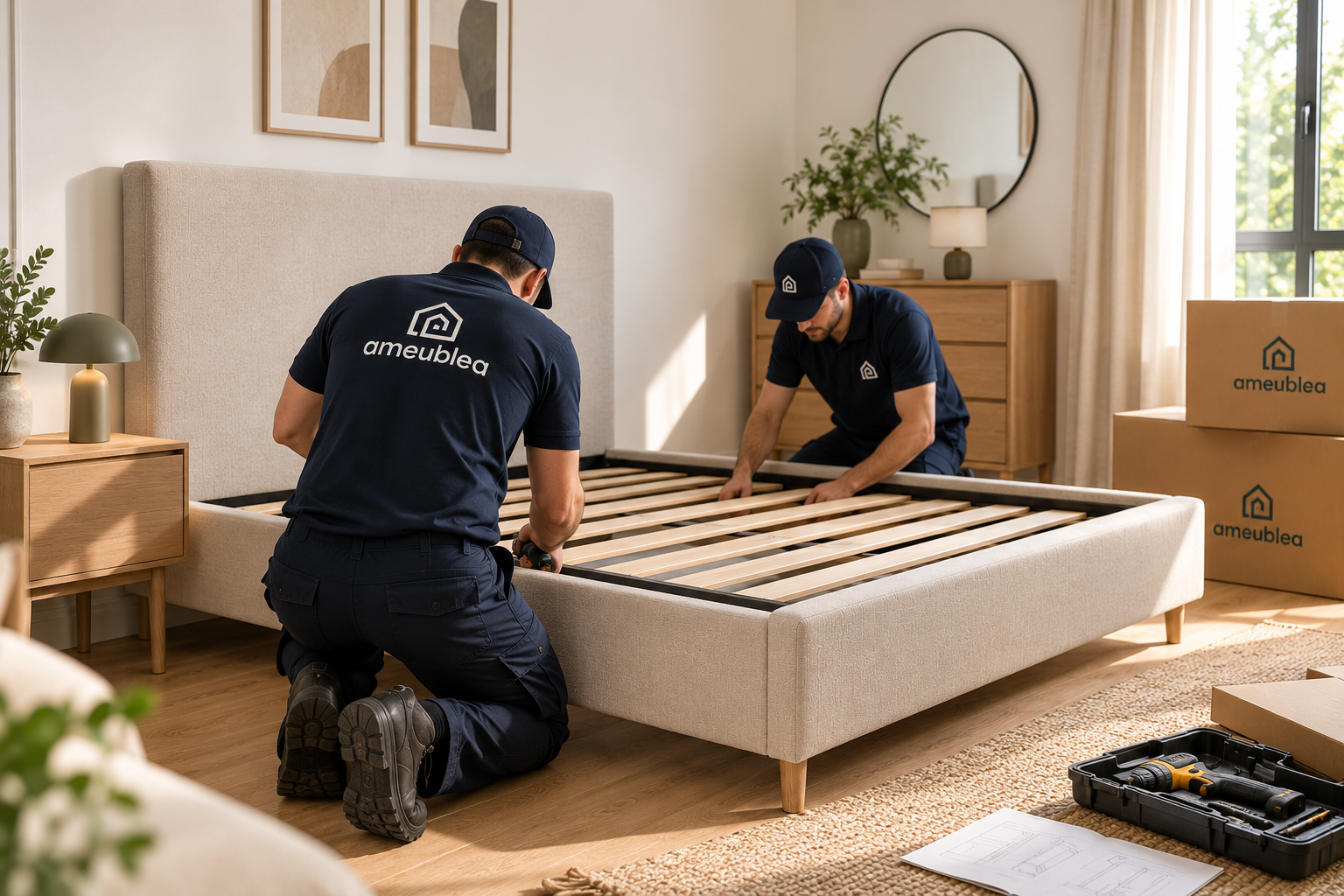 Livraison de pack de meubles avec assemblage