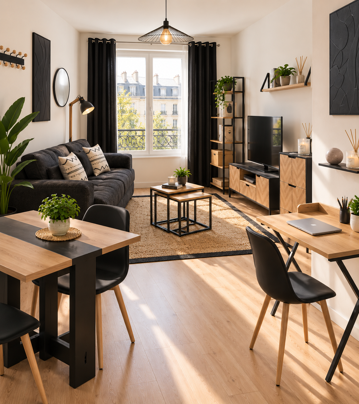 Style industriel pour appartement LMNP