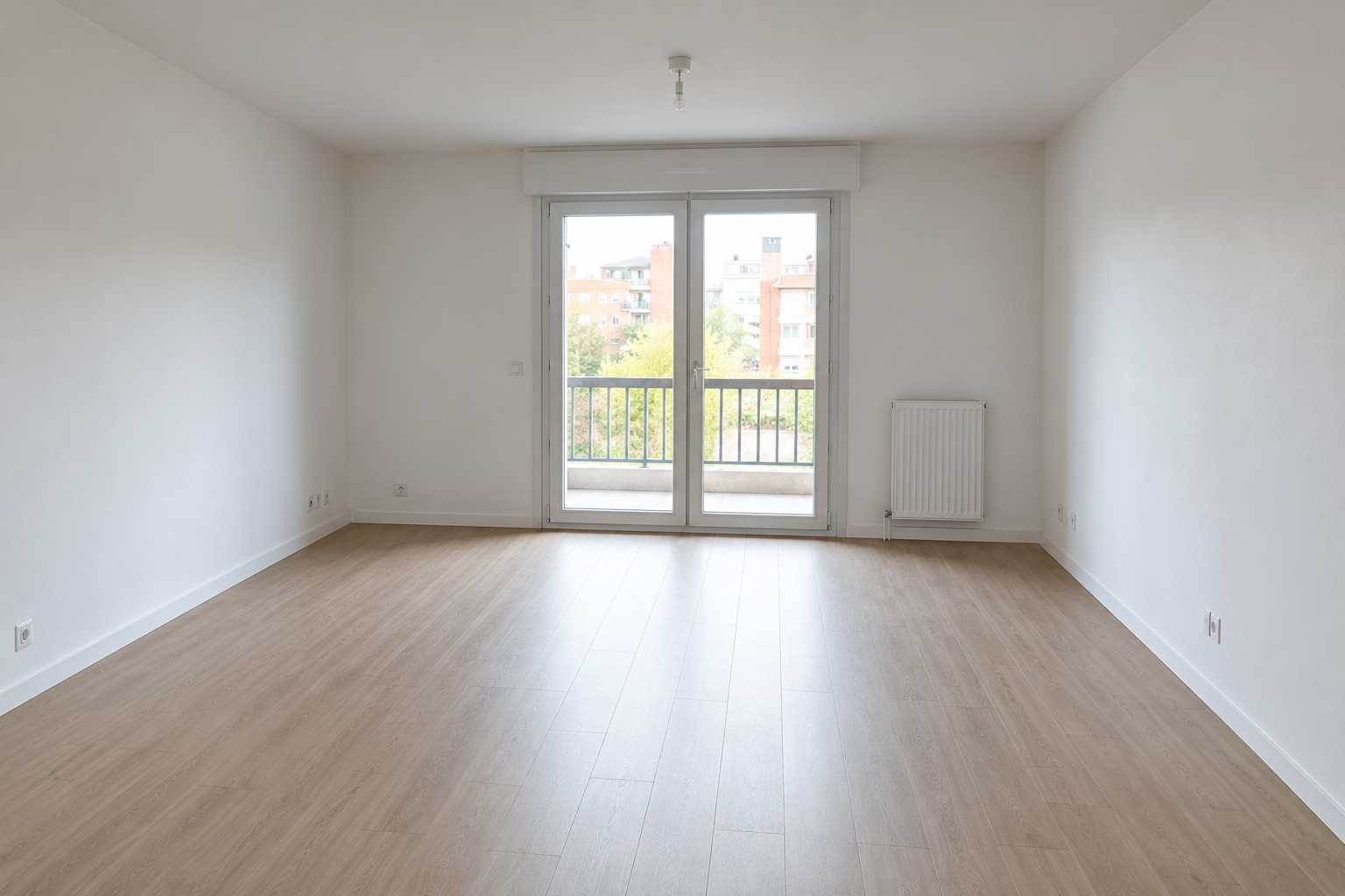 Appartement vide avant projection 3D Ameublea