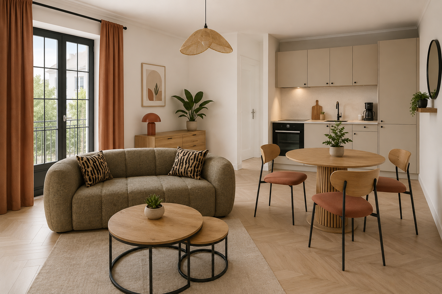 Appartement entièrement meublé et aménagé par AMEUBLEA
