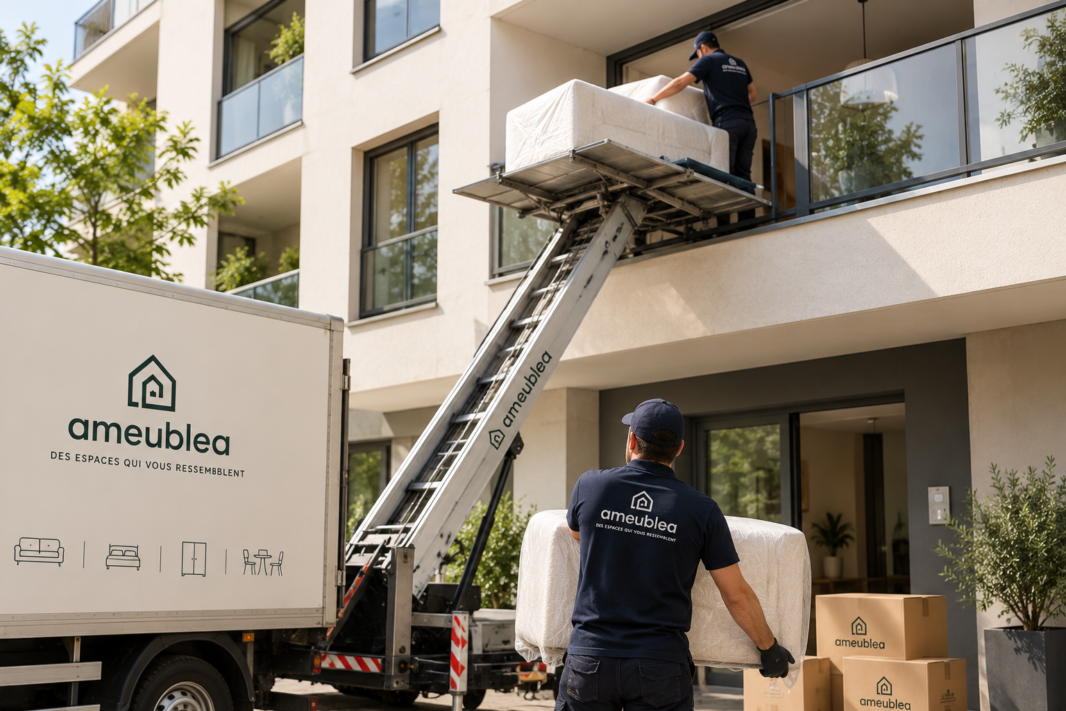 Monte-meubles pour livraison de mobilier